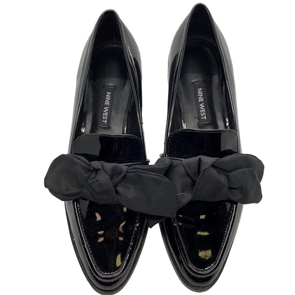 Nine West “Weeping Bow” Patent Leather Loafers - Picture 2 of 8